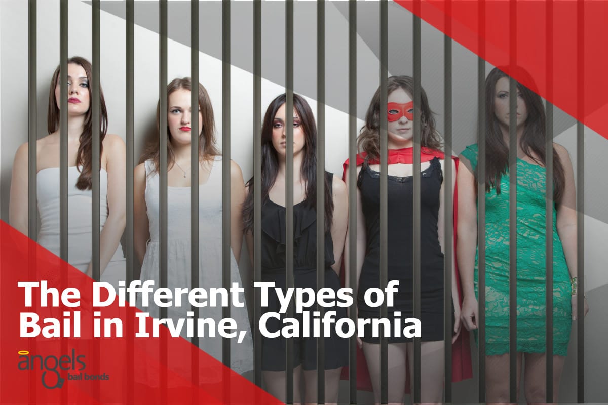 Woman in superhero costume with 4 other women standing behind prison bars