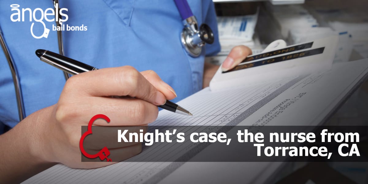 Nurse in Torrance writing in patient chart